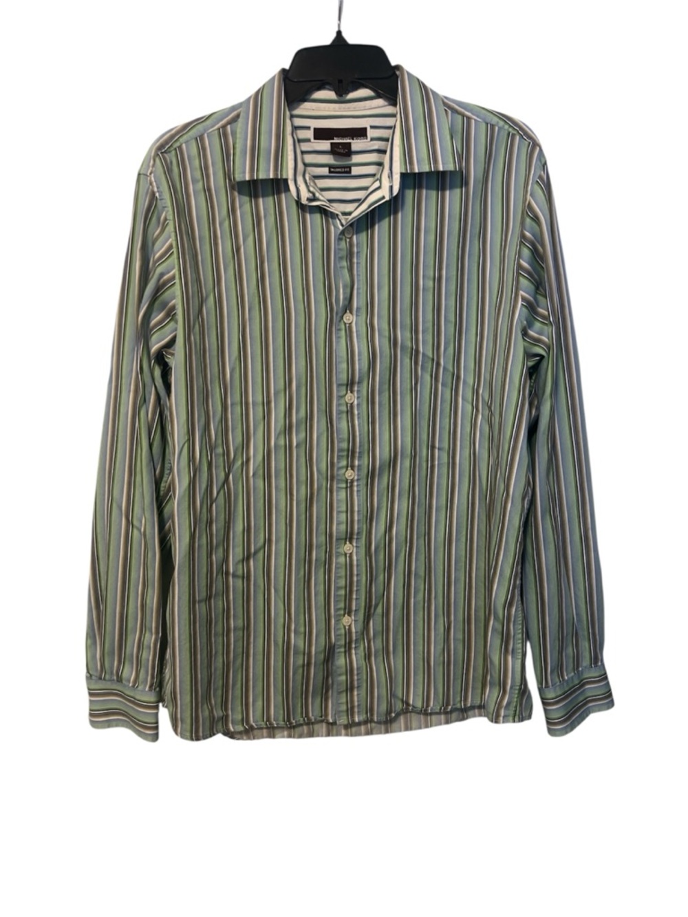 Men’s Striped Michael Kors Button Down Long Sleeve Shirt